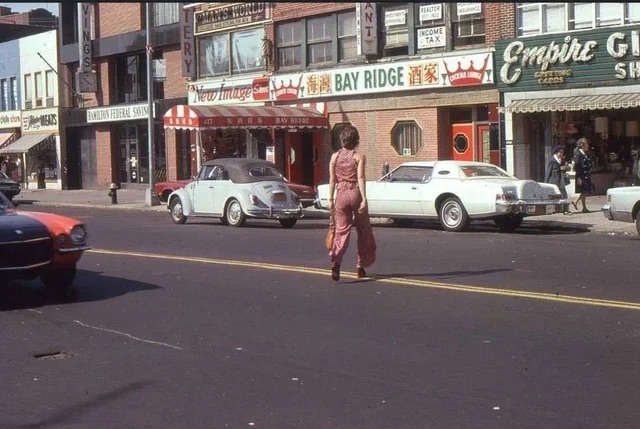 A Woman Walking To A Bar