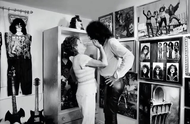 Gene's mother, Flora, adoring her son.