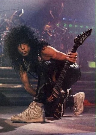 Paul Stanley Posing With Very '80s Footwear
