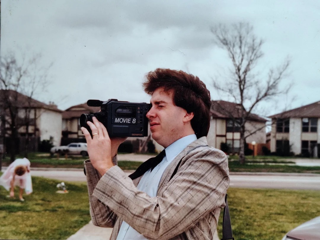 A Redditor's dad recording "home movies" with his Video 8 Camcorder - March, 1989