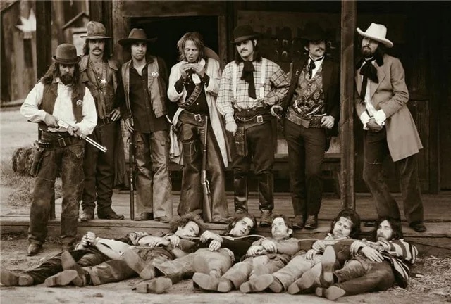  The Eagles during the 'Desperado' cover shoot.