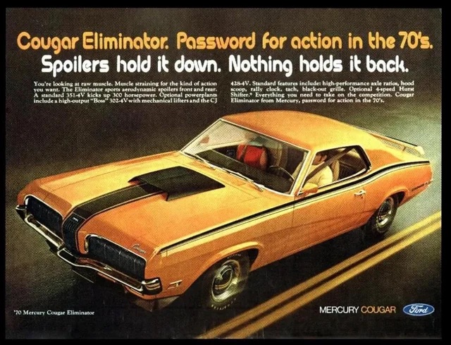 An Ad For The 1970 Mercury Cougar Eliminator