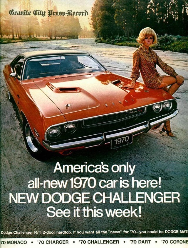 An Ad For The 1970 Dodge Challenger