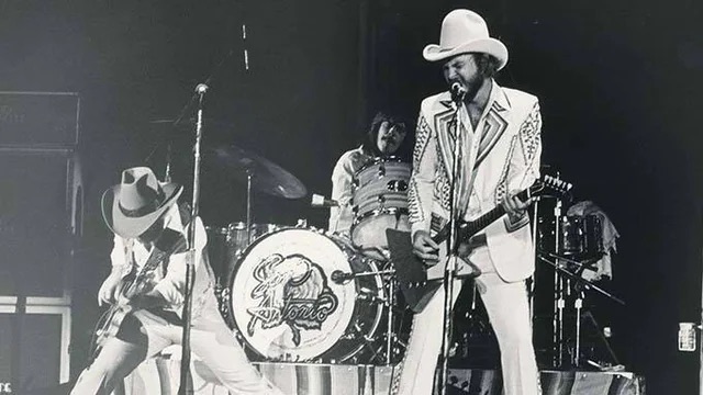 ZZ Top live on the Fandango! tour in 1975.