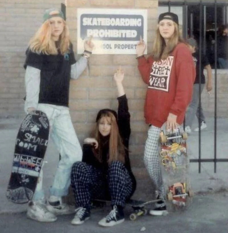 Skater girls stickin' it to the man.