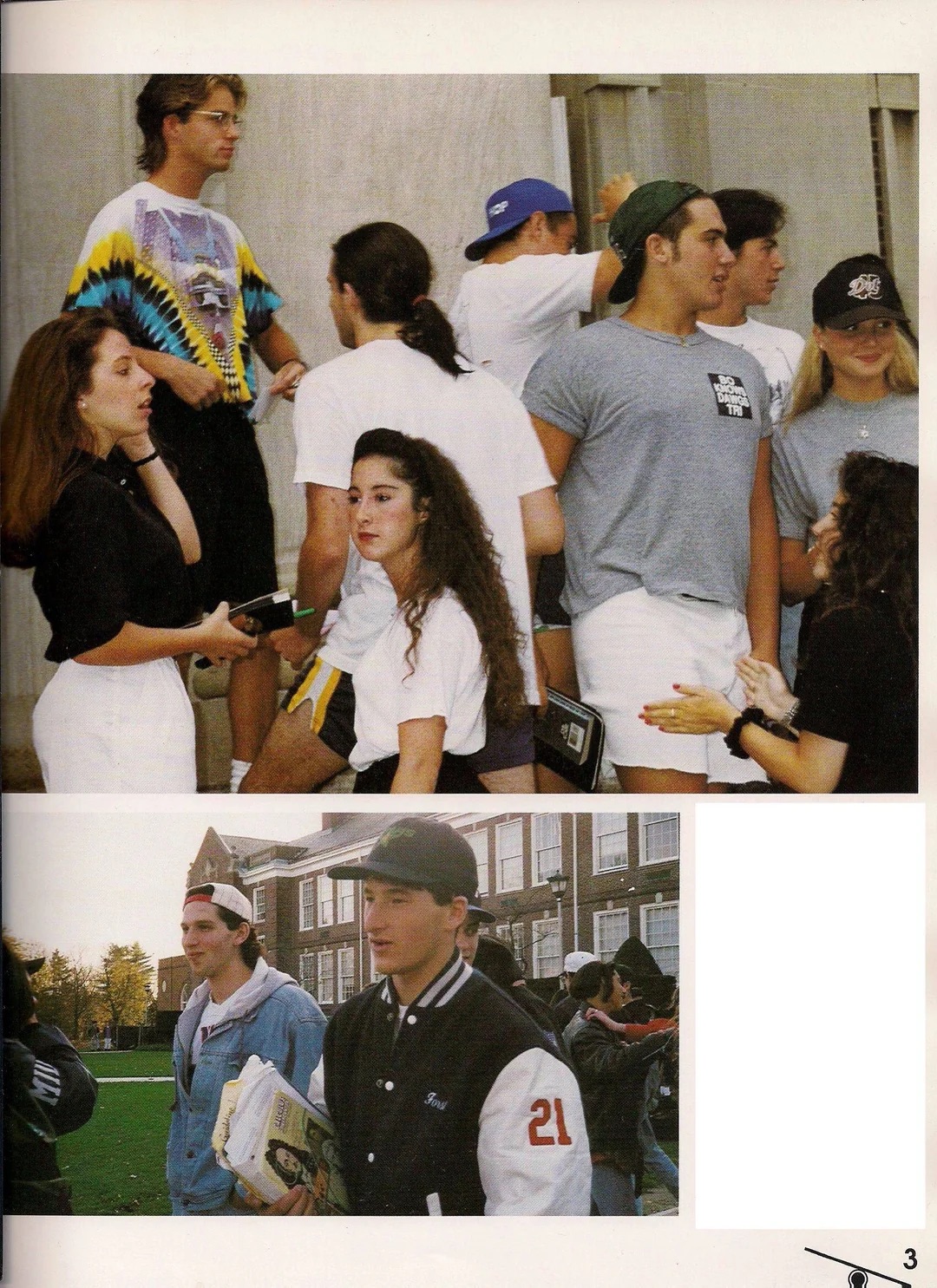 Candid yearbook shots in the '90s.