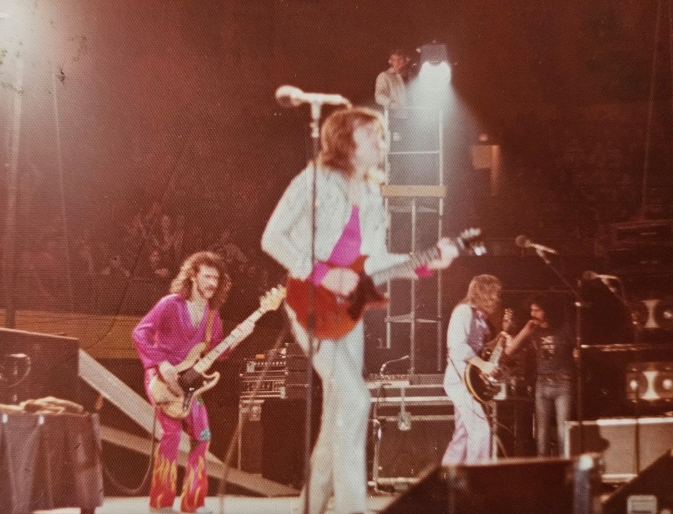 Performing at the Chicago Amphitheater - December 29, 1976