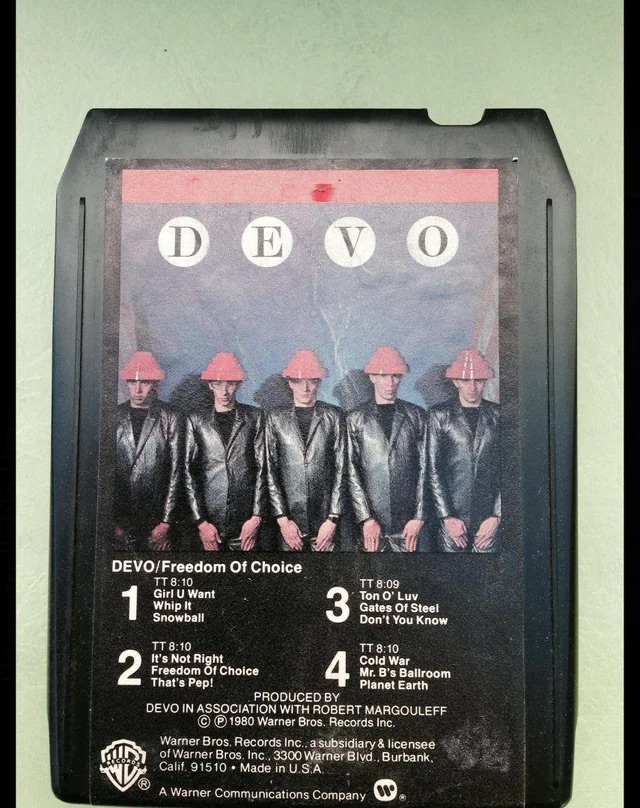 A Devo 8-Track Tape Released in 1980.