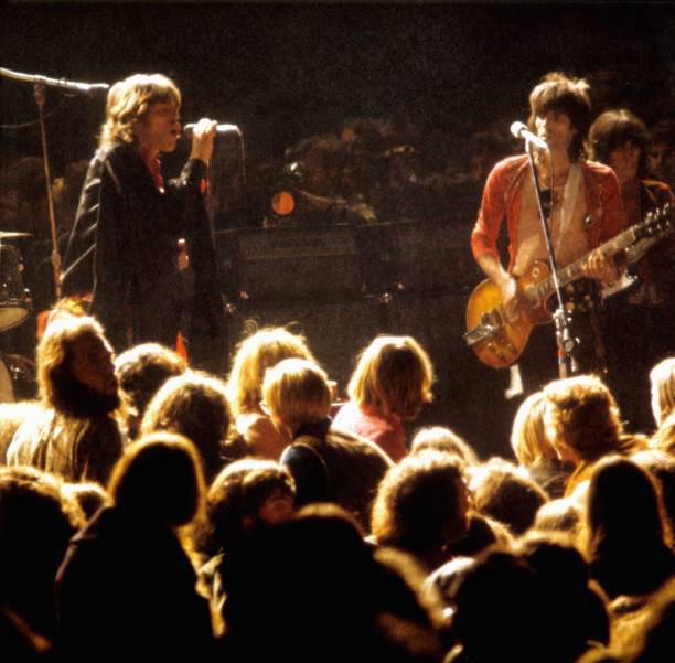 The Rolling Stones at Altamont, 1969.