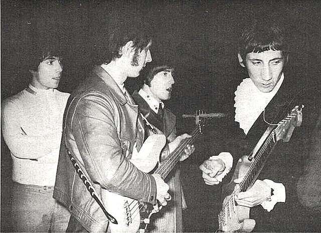 The Who destroying their instruments on stage in the mid 60s.