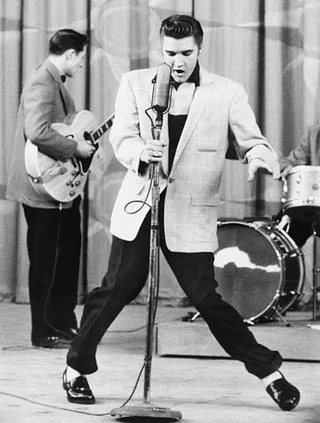 Elvis Presley on the Milton Berle Show, 1956.