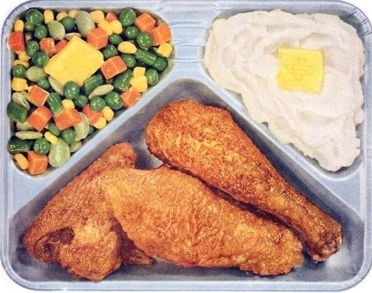 TV Dinners in Foil Trays