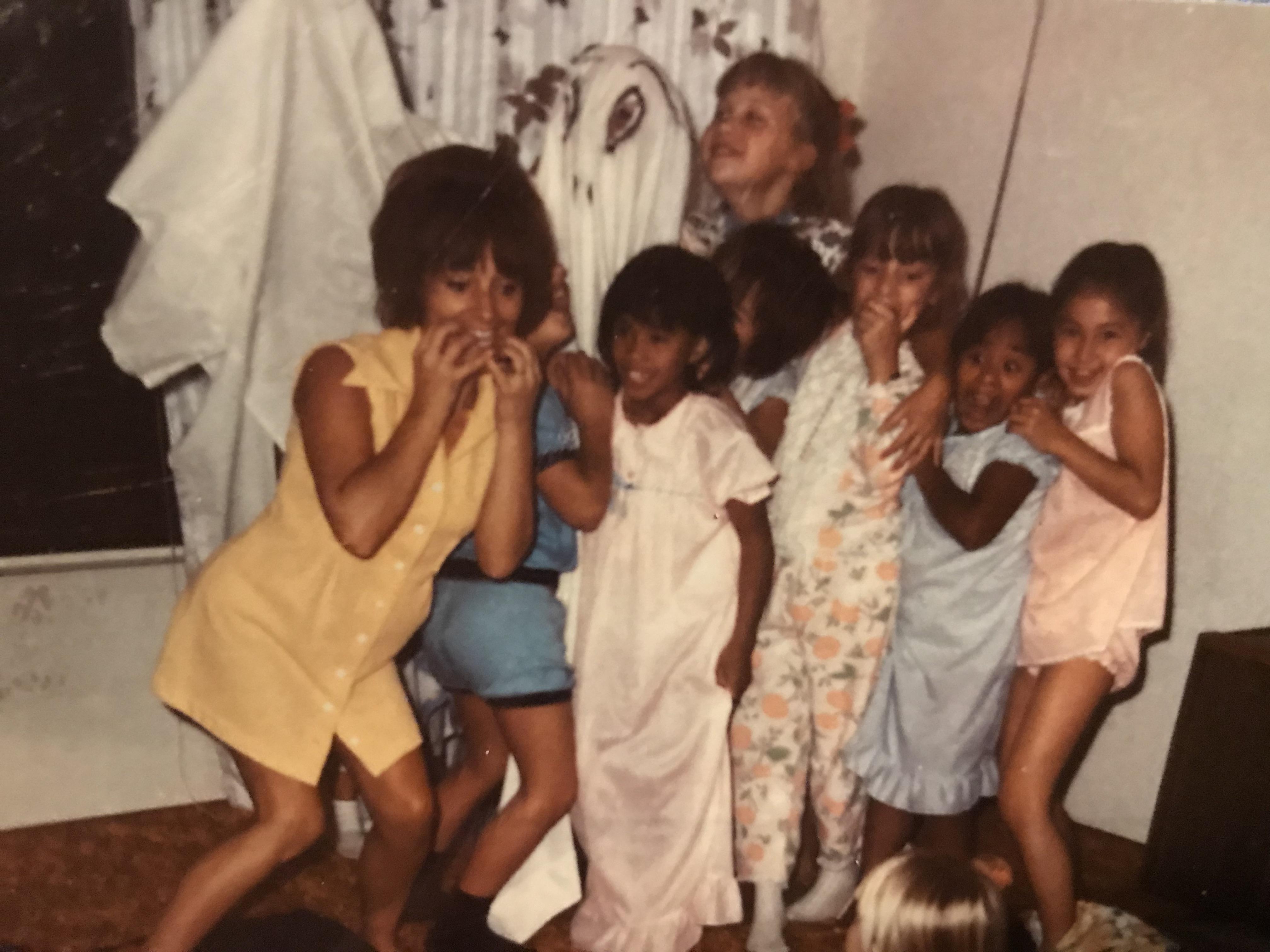 The official sleep-over group photo