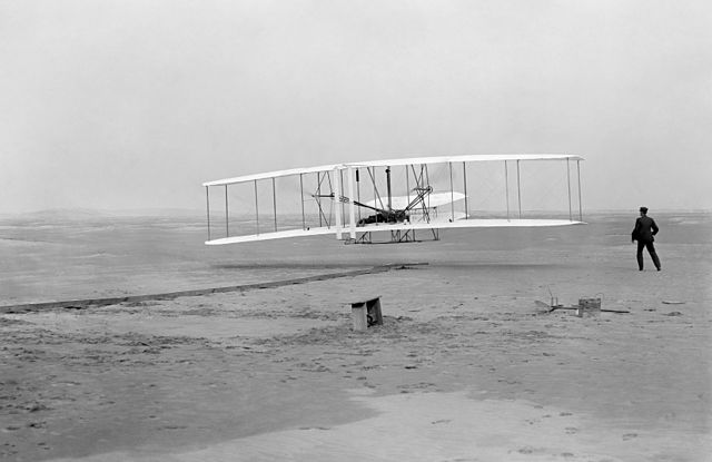 The first flight, 1903.
