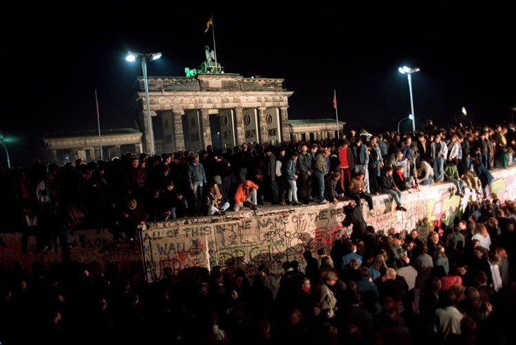 The fall of the Berlin Wall, 1989.
