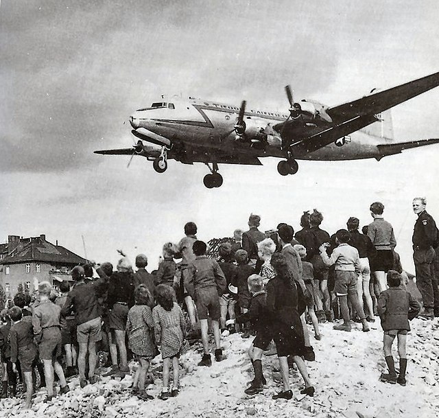The Berlin airlift, 1948-1949.