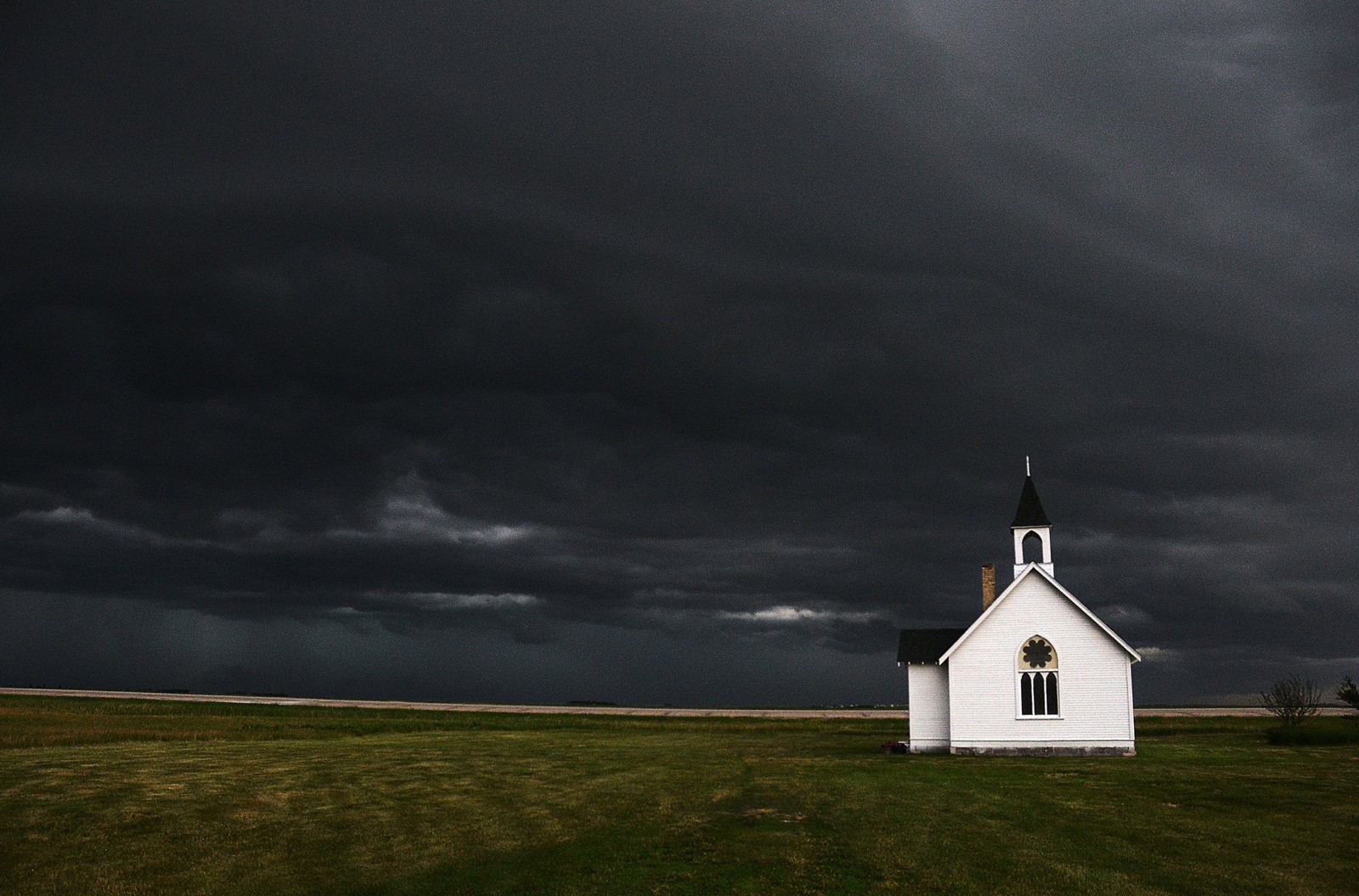 Church between the storm