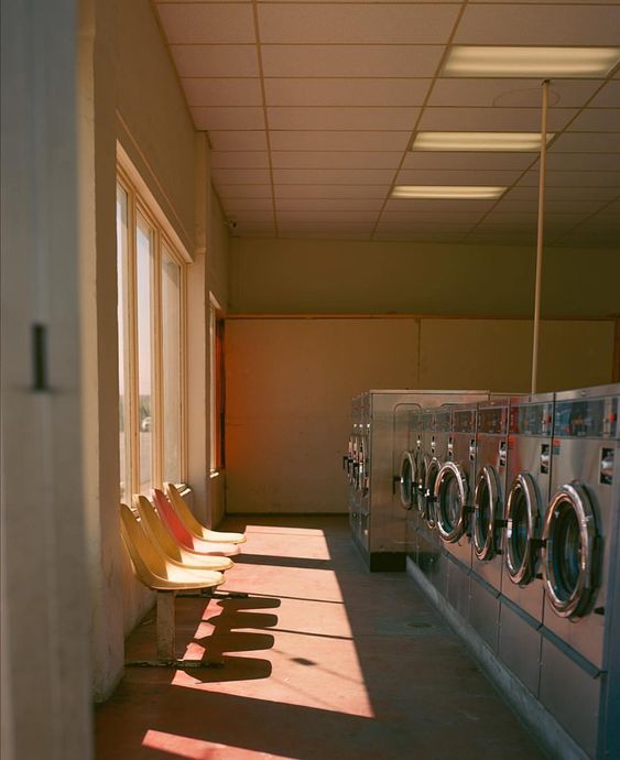 Warm dryers in afternoon light.