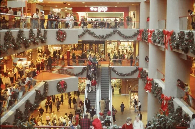 Mall was magical in the holiday time.