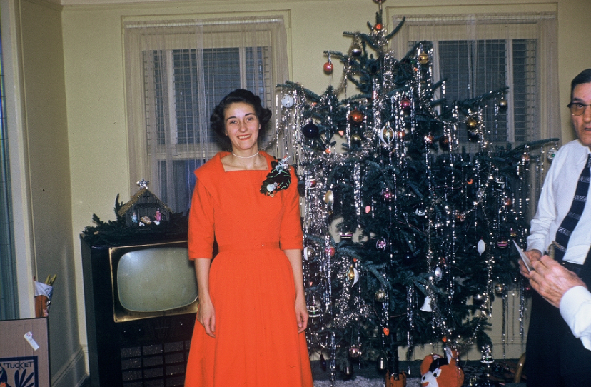 Mom, A Christmas Tree, and the 60s in Full Glory