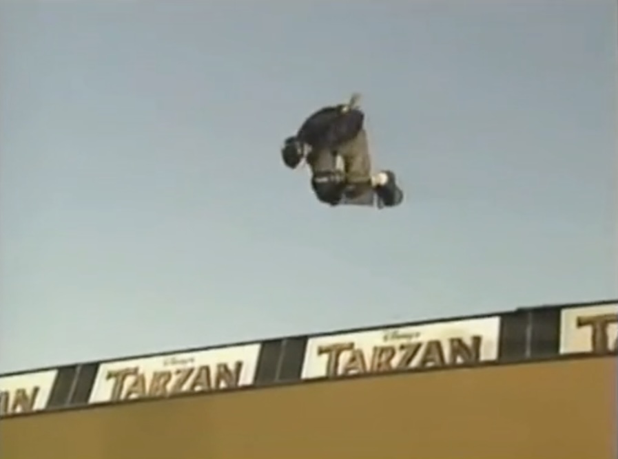 Tony Hawk landing history's first competition 900.