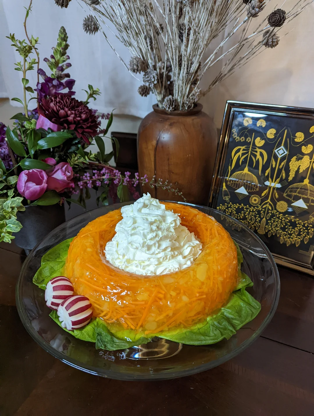 Carrot and pineapple Jell-O ring