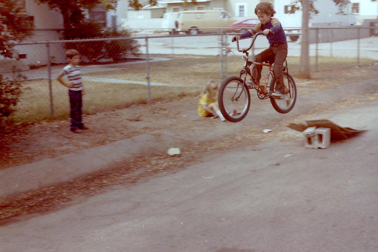 Biking with no helmet