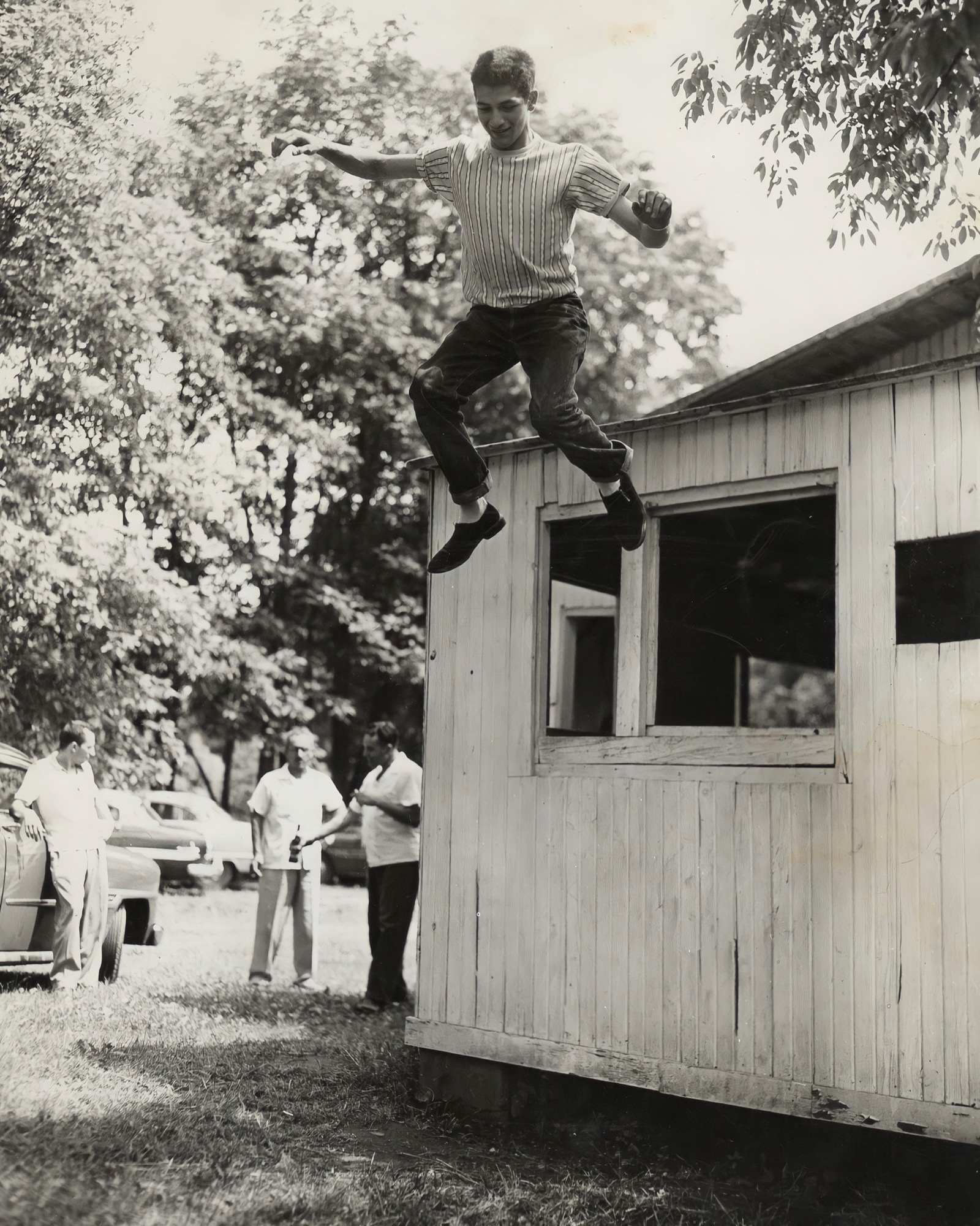 Jumping off roofs