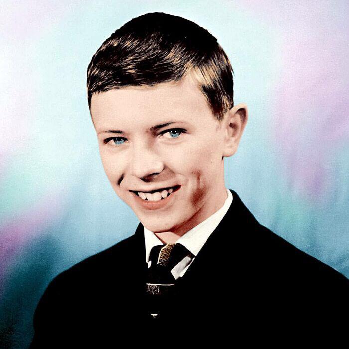 A young David Jones in all his schoolboy glory.