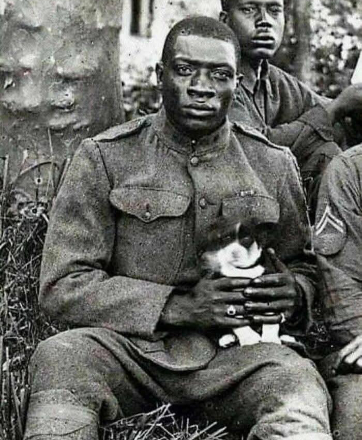 A Soldier and His Puppy: Harlem Hellfighter, 1918