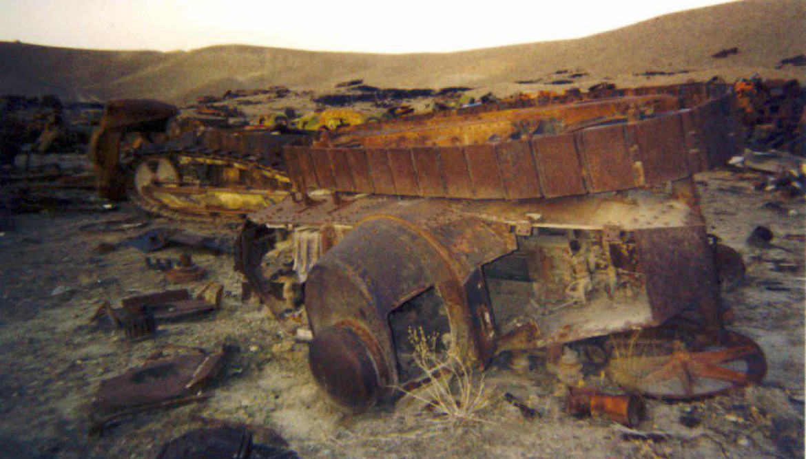 Soviet-Captured French Tank Left Behind in Afghanistan, c. 2002