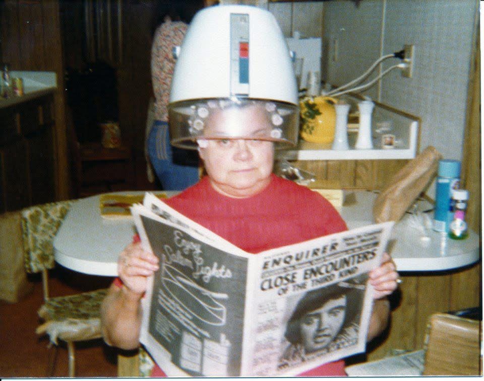 Relaxation means curlers and UFO sightings.