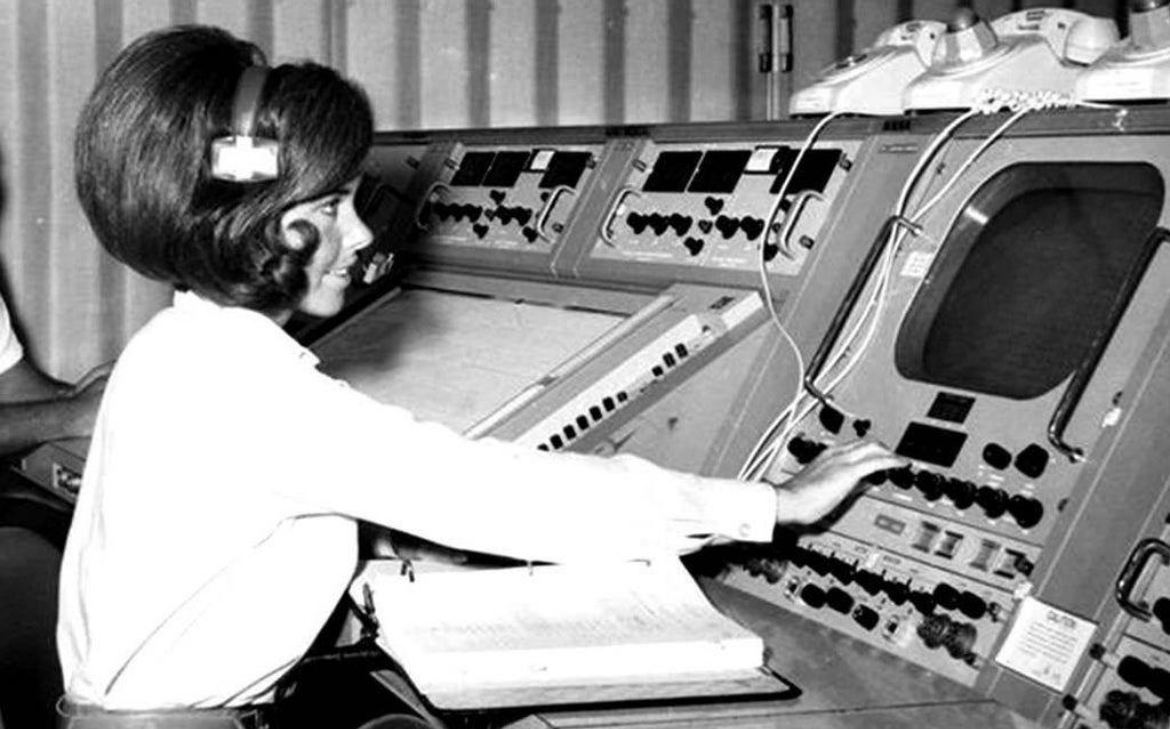 Judy Sullivan Monitors the Astronauts' Health, 1969
