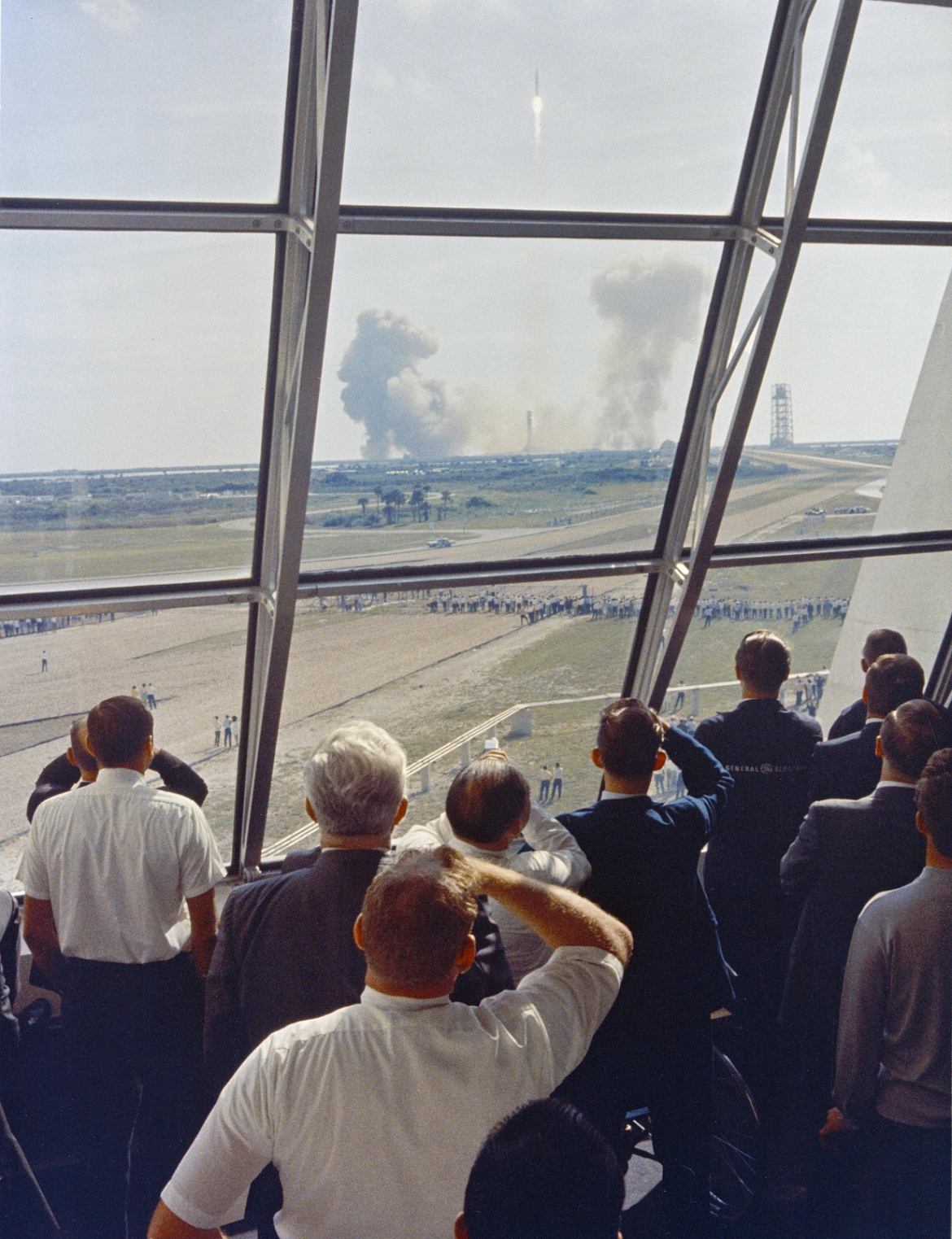 Launch Control Center View of Apollo 11 Liftoff: July 16, 1969