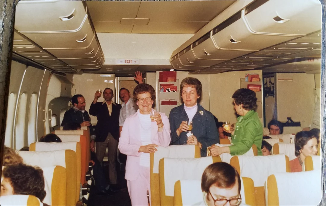 No turbulence, just a toast in the aisle.