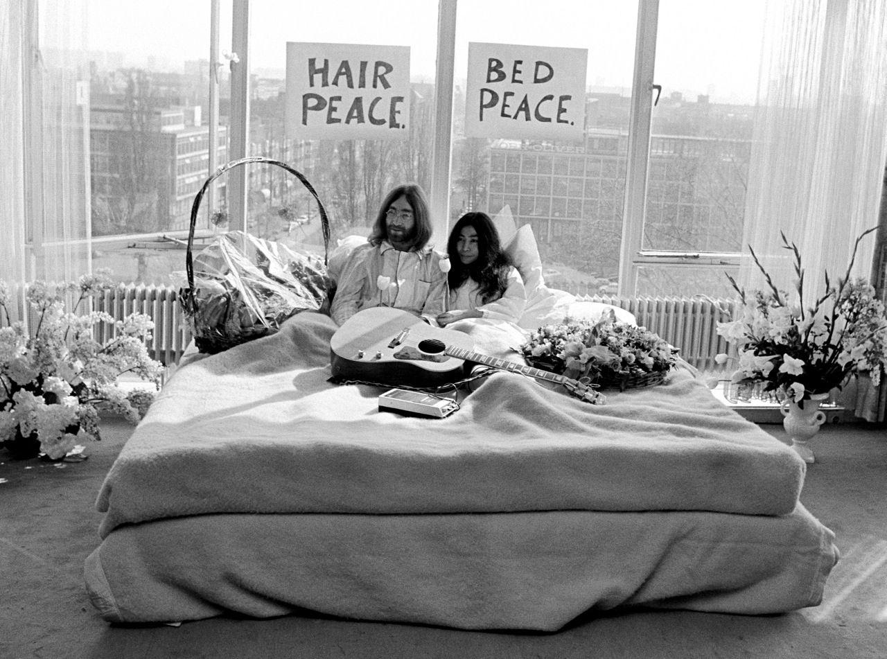 John & Yoko’s bed-in for peace, 1969