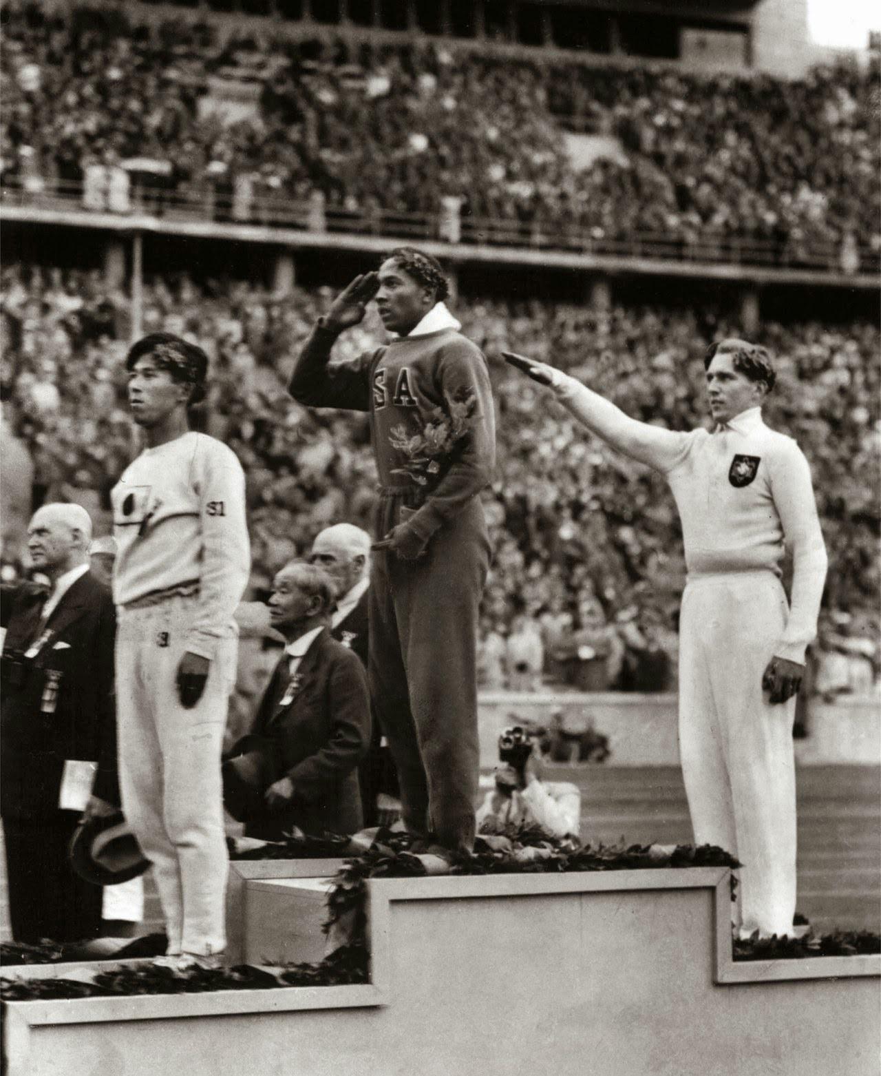 Jesse Owens at the 1936 Berlin Olympics.