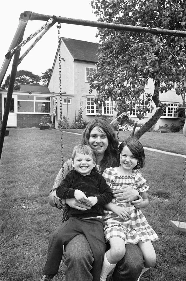 Ozzy Osbourne with his kids