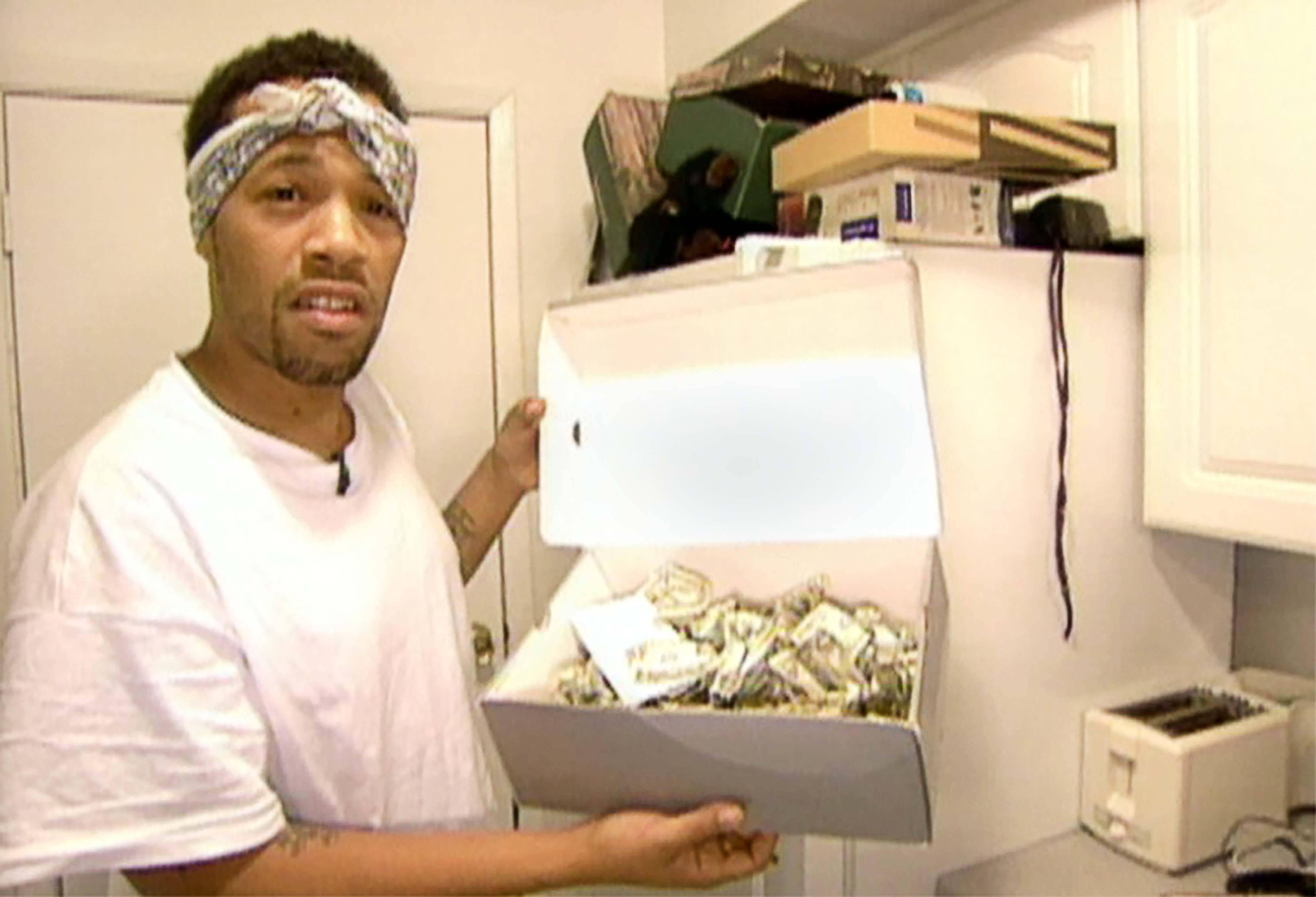 Redman’s cluttered apartment