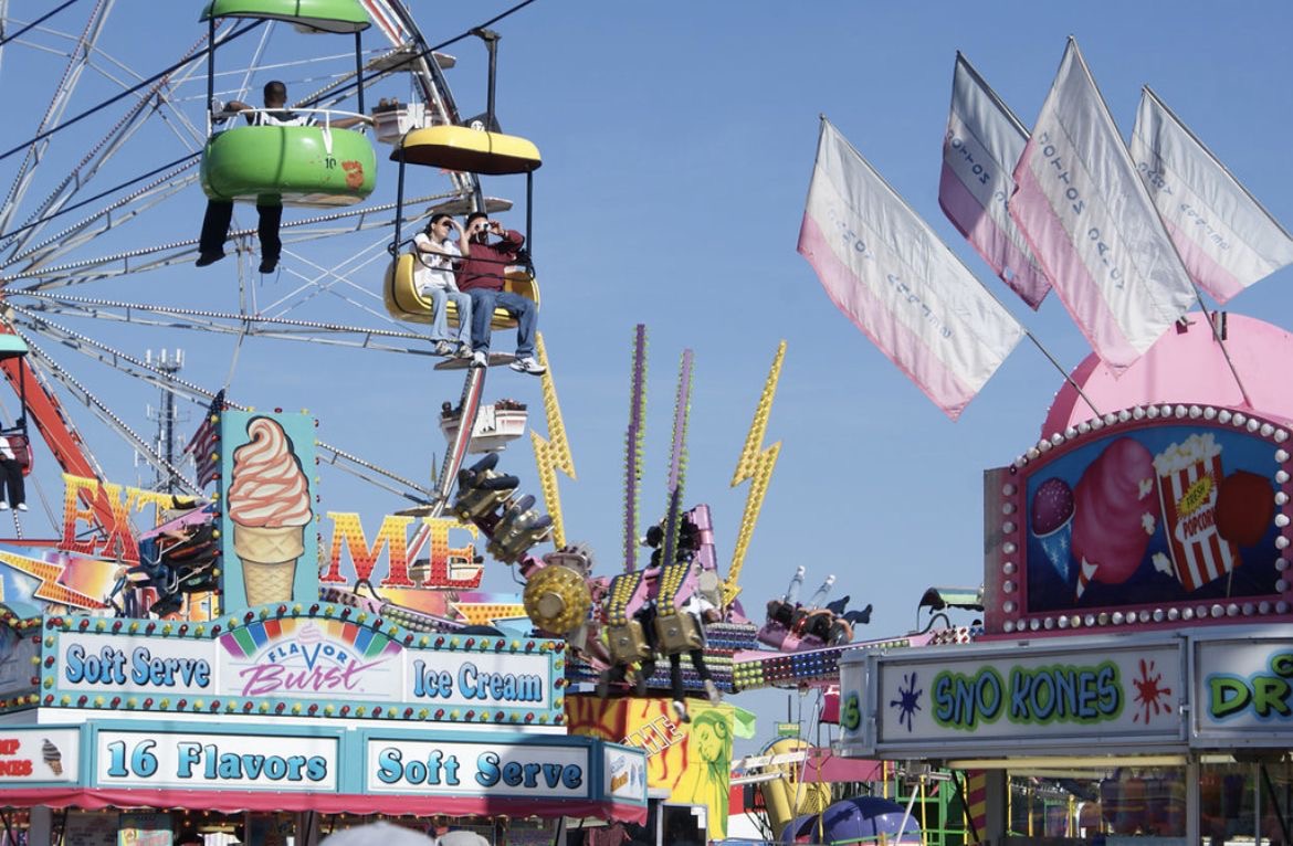 One Hand on the Handlebar, One on the Corn Dog