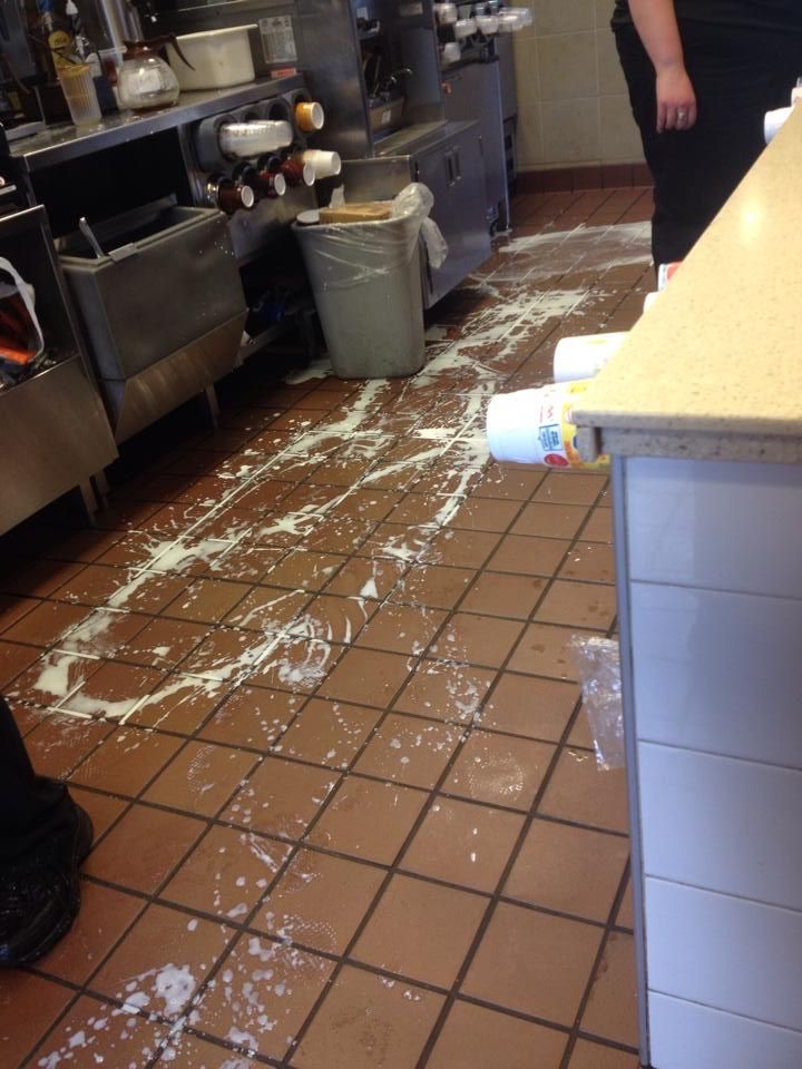 Milk splash. Mood splash. Motivation: zero.