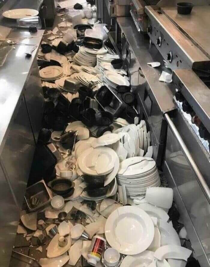 Every single plate fell. Every single will to live went with them.