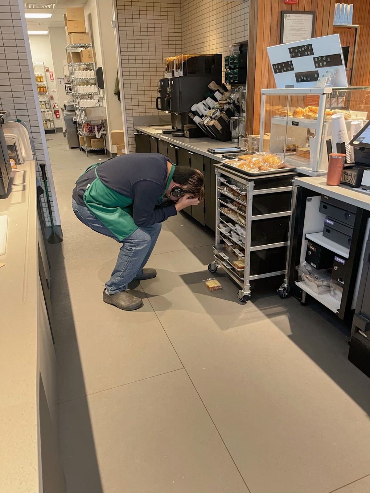 Barista face says: ‘One more frappuccino order and I walk.’