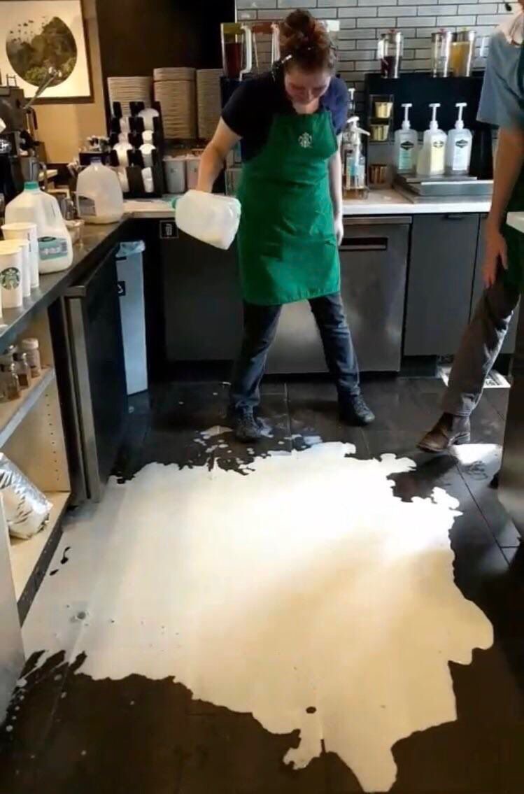 She spilled the milk. She’s seen things.