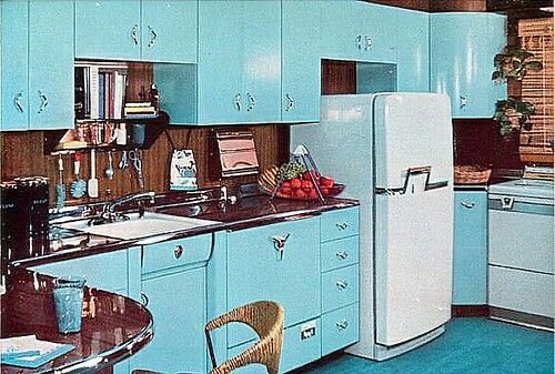 A Completely Turquoise Kitchen