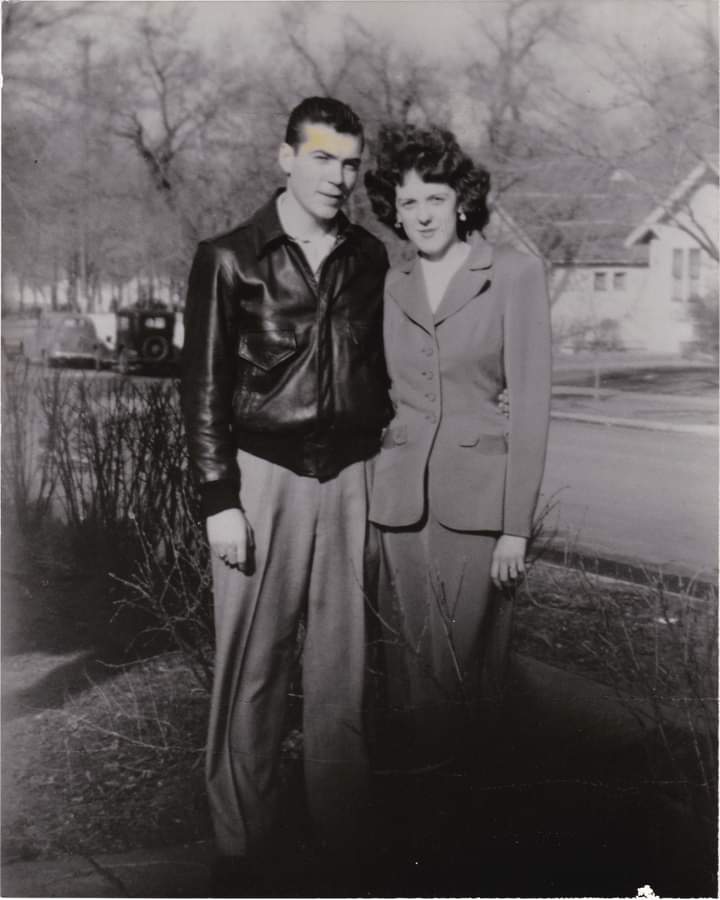 Leather jacket meets perfect curls.