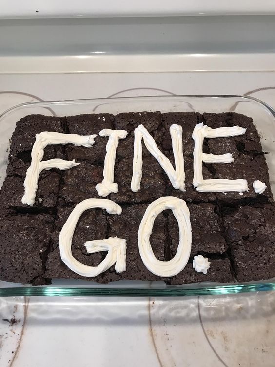 “Fine. Go.” A Brownie With Feelings