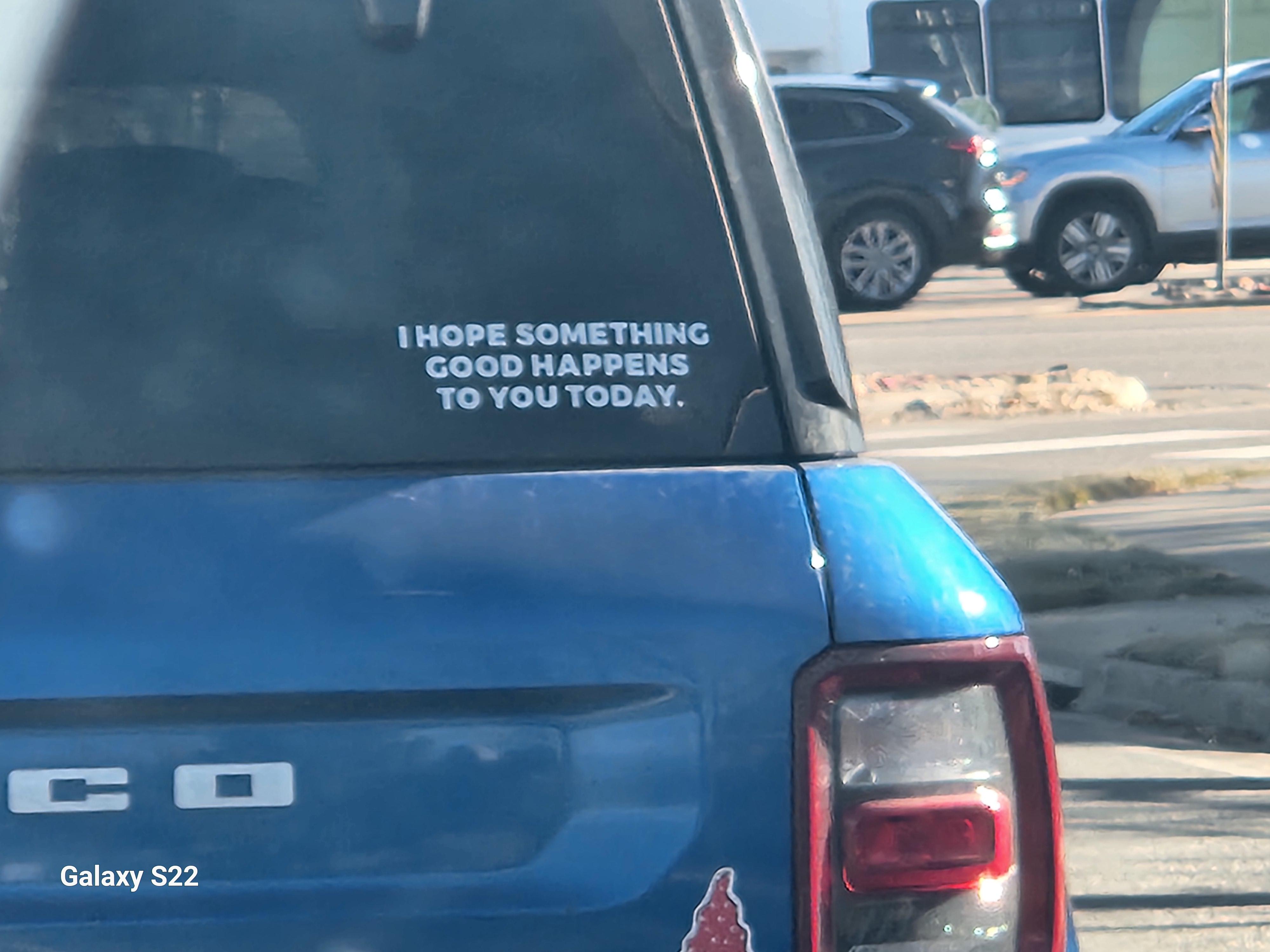 Manifesting at 40 mph.