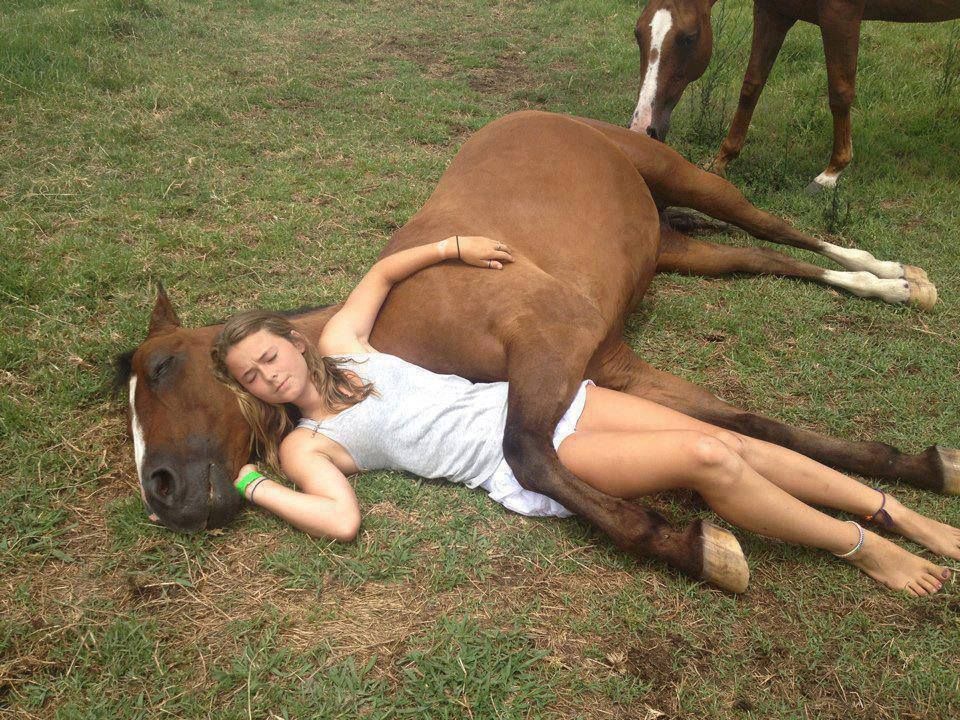 She’s Sleeping in the Grass... With a Literal Horse.
