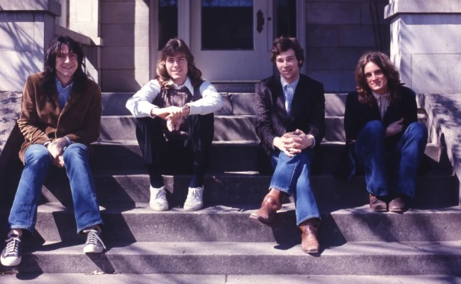 Outside the studio that became their creative home.